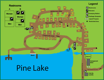 Pine Lake Campground Map